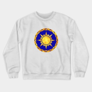 Atlantean Sun on Blue Crewneck Sweatshirt